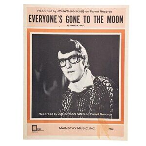 Vintage 1965 Sheet Music Everyone's Gone To The Moon Jonathan King Kenneth